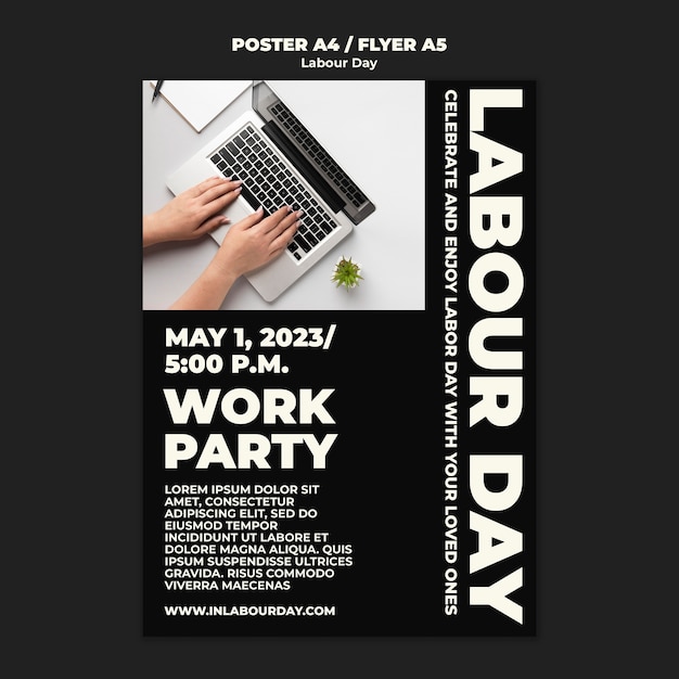 Labour Day Celebration Poster Template – Download Free Stock Photo