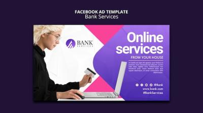 Gradient Bank Service Facebook Template – Free Download