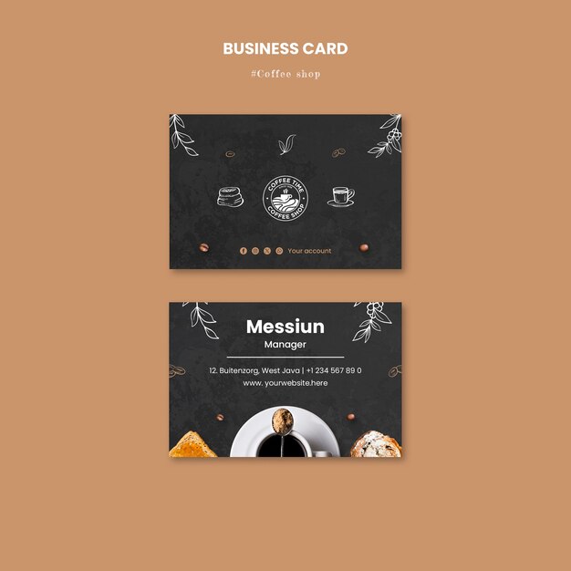 Coffee Shop Business Card Template – Free Download