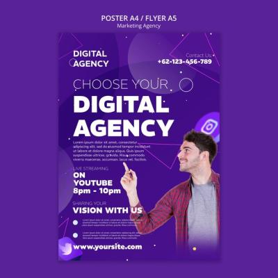 Marketing Agency Template Design – Free Download, Download Free Stock Photo