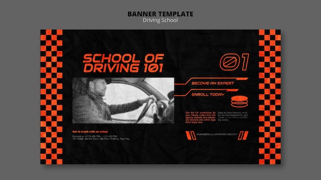 Learn to Drive Banner Template – Free Download