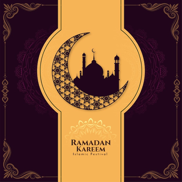 Islamic Religious Classic Background Design Vector for Ramadan Kareem – Free Download