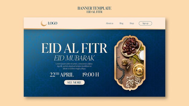 Realist Eid al-Fitr Template Design – Free Stock Photo, Download Free