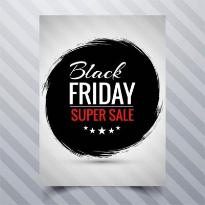 White Brochure and Painting Circle for Black Friday – Free Download