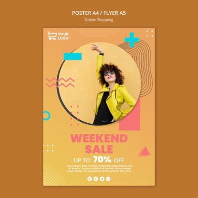 Online Shopping Poster Design – Free Stock Photo – Download for Free