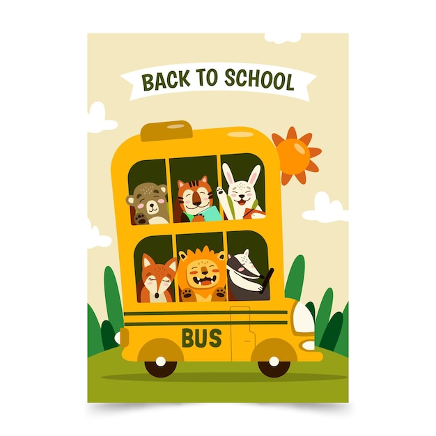 Back to School Vertical Flyer Template – Free Download