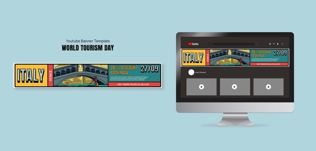 World Tourism Day Celebration Youtube Banner Template – Free Download