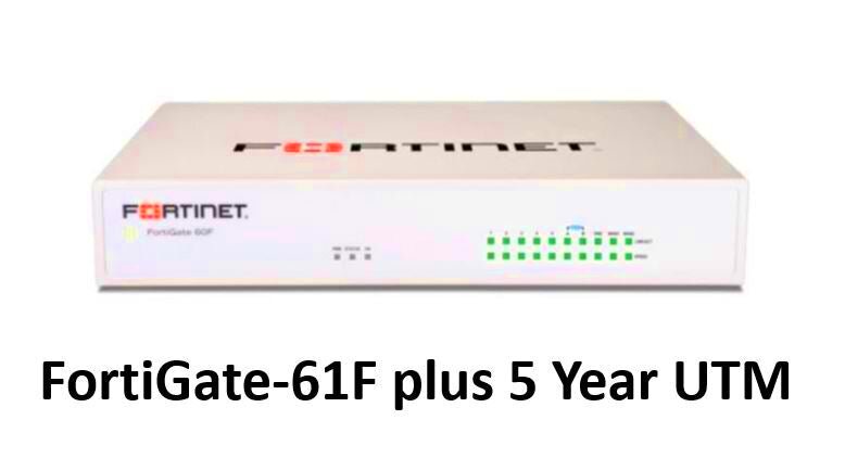 Fortinet FortiGate61F Hardware plus 24x7 FortiCare and FortiGuard 