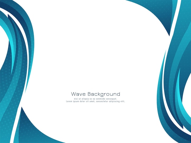 Modern Blue Wave Design Decorative Background Vector – Free to Download