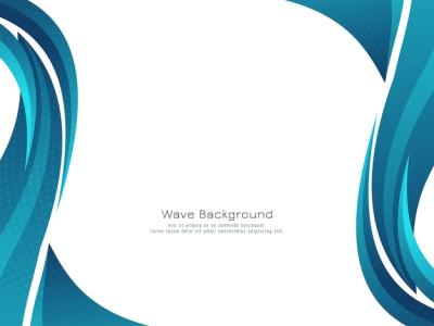 Modern Blue Wave Design Decorative Background Vector – Free to Download