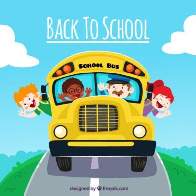 Funny Cartoon Back to School Vector Template – Free Download