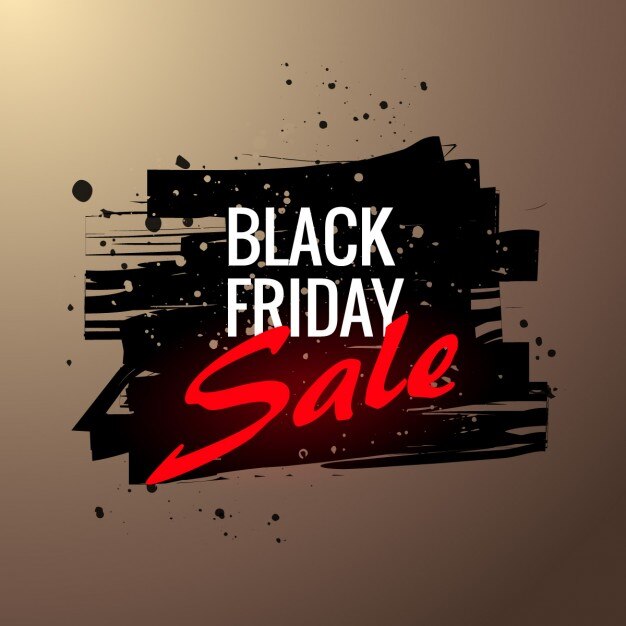 Black Friday Sale Poster in Grunge Style – Free Download