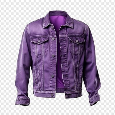 Purple Denim Jacket on Transparent Background – Free Download