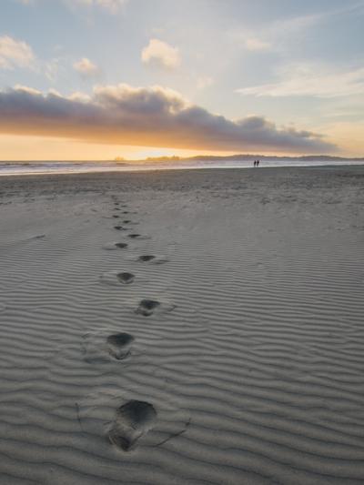 Foot Prints in Gray Sand: Free to Download Stunning Stock Photo