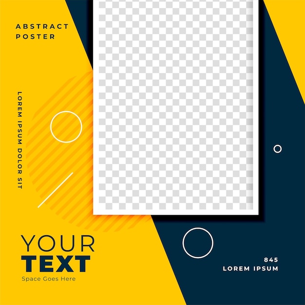 Abstract and Empty Social Media Frame Flyer for Business Promotion – Free Stock Photo Download