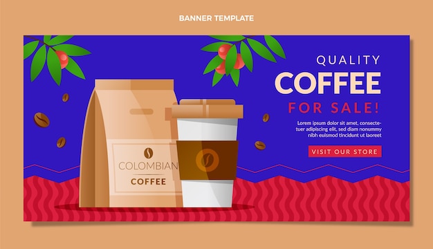 Minimal Coffee Shop Sale Background – Free Download