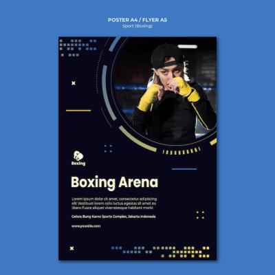 Boxing Ad Poster Template for Creative Designs – Free Download