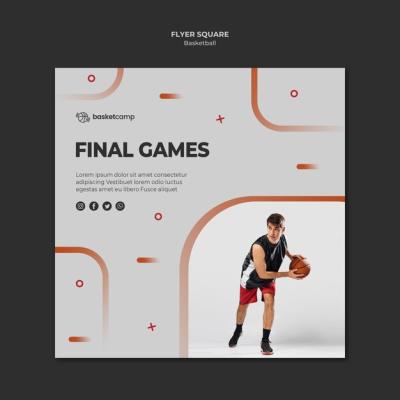 Final Games Square Flyer Template – Free Download