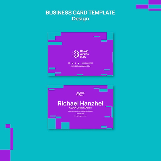 Geometric Design Awards Business Card – Free Download