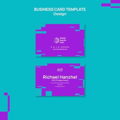 Geometric Design Awards Business Card – Free Download