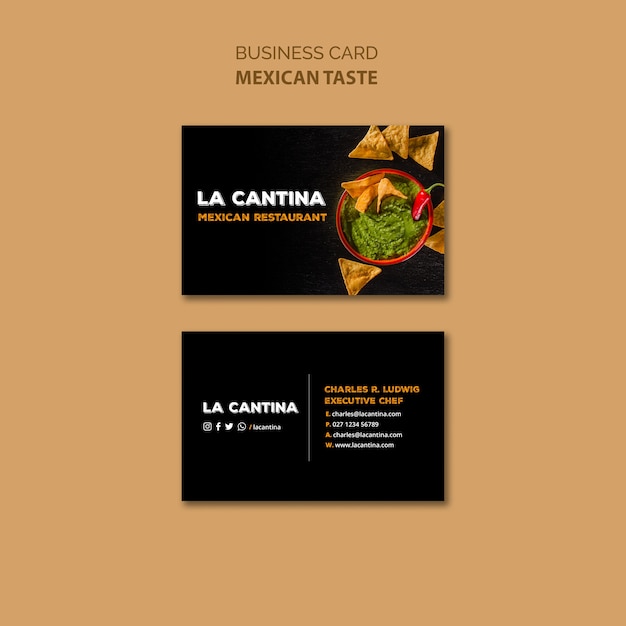 Mexican Restaurant Business Card Template â Free Download