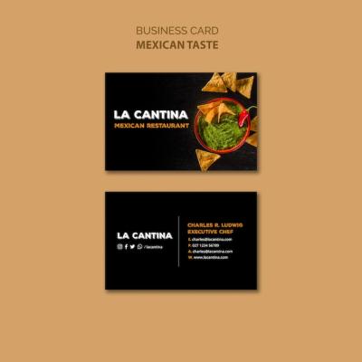 Mexican Restaurant Business Card Template â Free Download