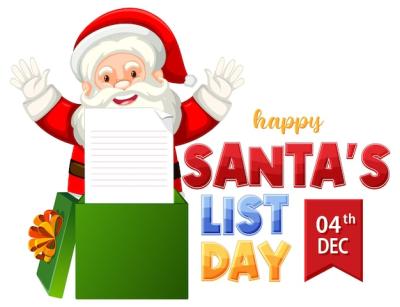 Happy Santa List Banner Design – Free to Download