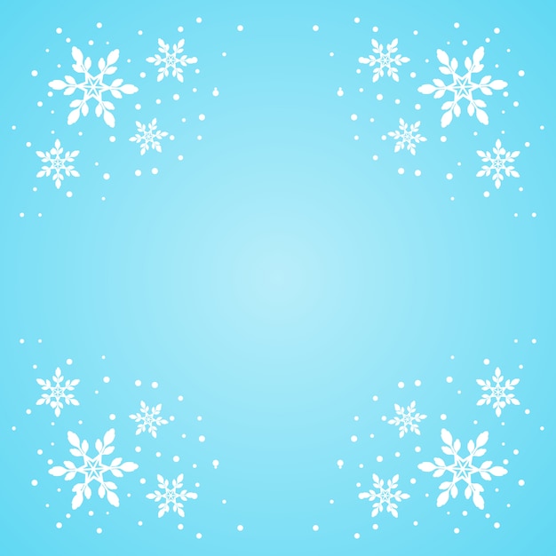 Snowflake Border Vector Template – Free Download