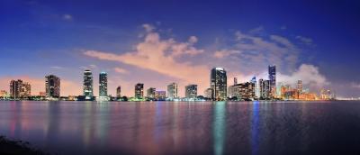 Explore the Vibrant Miami Night Scene – Free Download Stock Photos