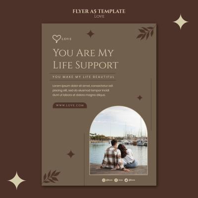 Lovely Couple Print Template – Free Download