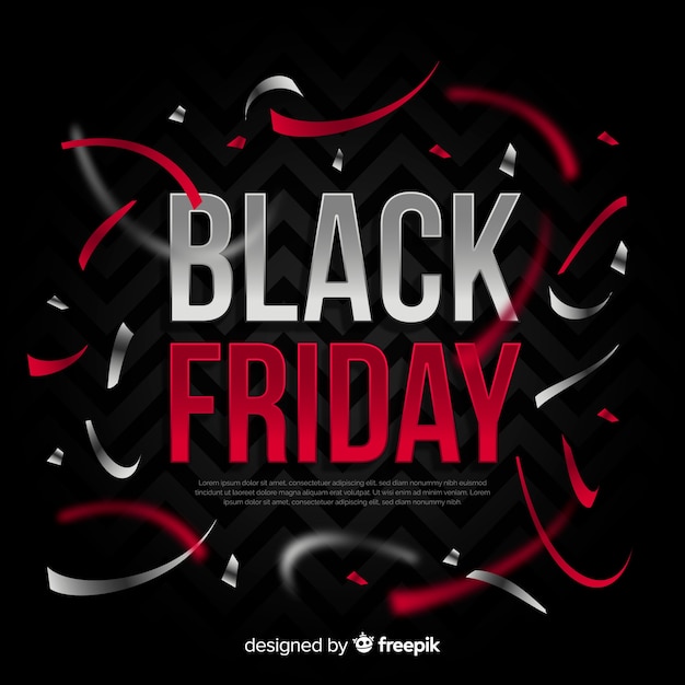 Realistic Black Friday Concept Background – Free Download