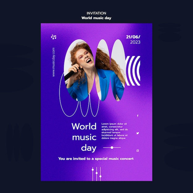 World Music Day Invitation Template – Download Free Stock Photo