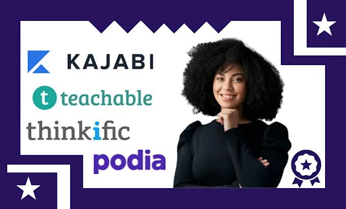 I Will Create Stunning Kajabi Websites, Sales Funnels, and Online Courses on Thinkific, Teachable, and Podia