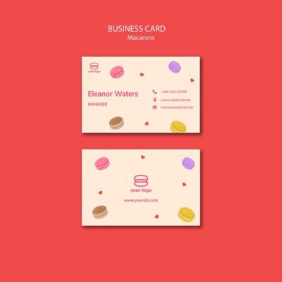 Macaron-Themed Business Card Template for Free Download