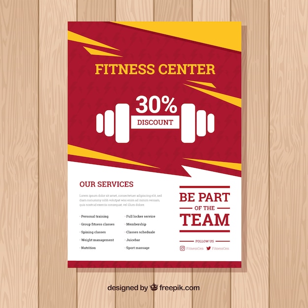 Modern Gym Flyer Template – Download Free Stock Photo