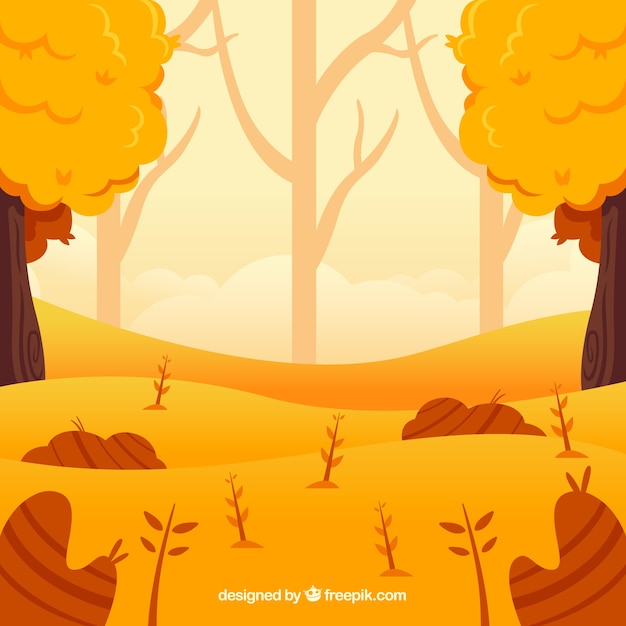 Stunning Autumn Background with Trees and Landscape – Free to Download