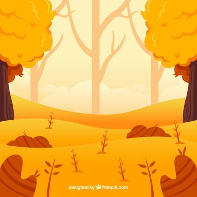 Stunning Autumn Background with Trees and Landscape – Free to Download