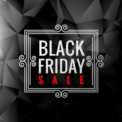 Black Friday Label on Low Poly Background – Free Stock Photo for Download