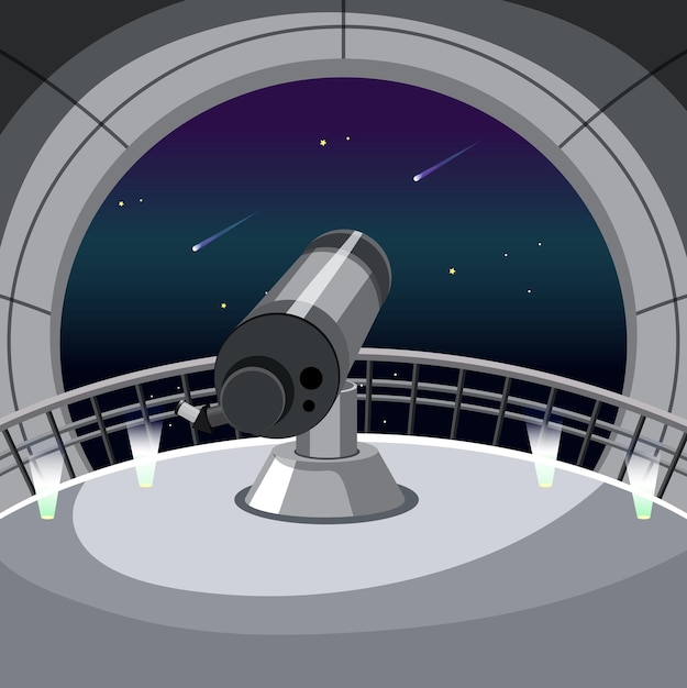 Astronomy Theme Featuring a Big Telescope – Free Download