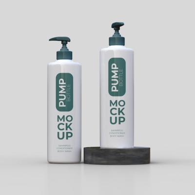 Pump Bottle Mockup for Conditioner, Shampoo, or Body Wash – Free Download