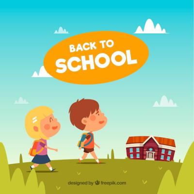 Back to School Background Featuring Kids – Free Download