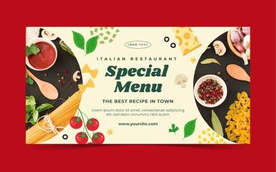 Flat Design Italian Restaurant Facebook Post – Free Download