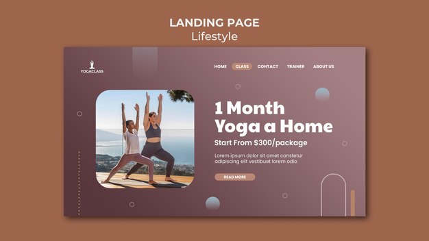 Yoga Practice and Exercise Landing Page Template – Free Download