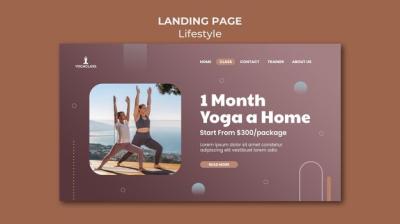 Yoga Practice and Exercise Landing Page Template – Free Download