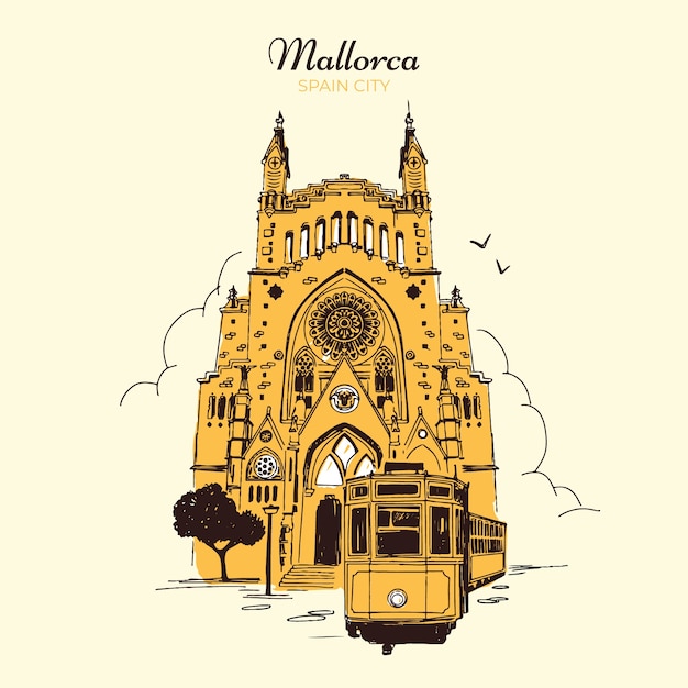 Hand Drawn Mallorca Illustration – Free Download, Free Stock Photo