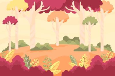 Flat Autumn Background Concept – Free Download