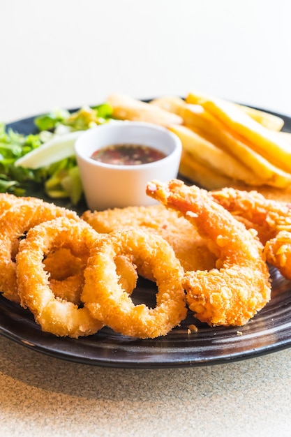 Fried Seafood Platter – Free Download