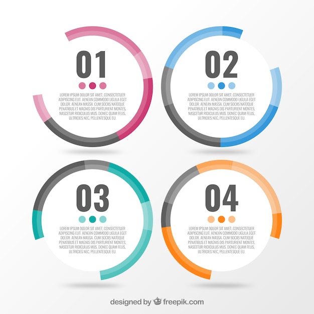 Modern Circles Options Vector Template – Free Download