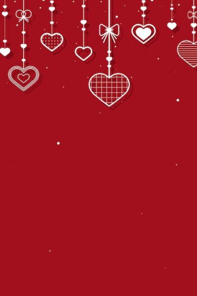 Hanging Hearts Red Background Vector – Download Free Stock Photo