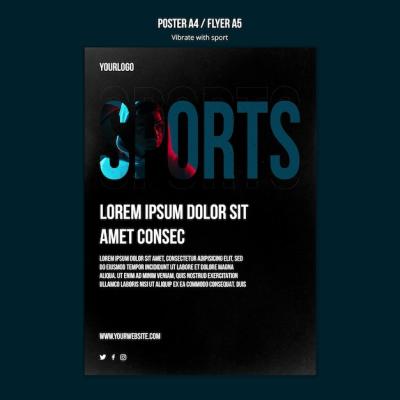 Sport Ad Template Flyer – Free Download Stock Photo